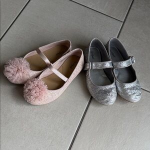 Cat & Jack Pink and Silver Dress Shoes